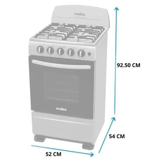 Estufa Mabe 20 Silver Enc. Elct 4/H C/Horno Ema 5110Ago