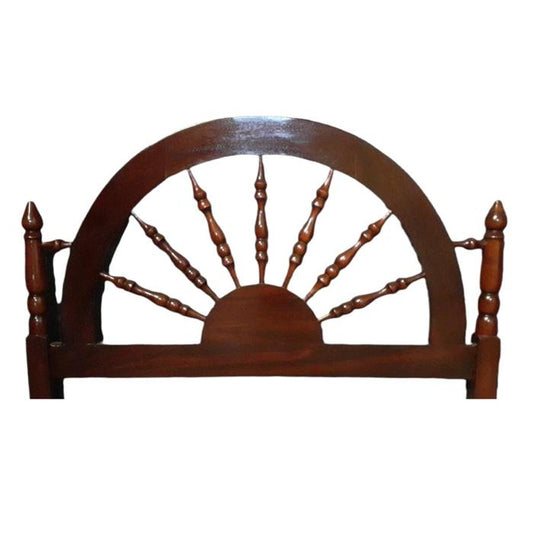 Cama Madera Galilea Matrimonial Carreta/Oscuro