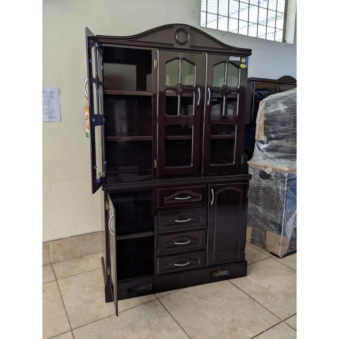 Trinchante Mv 3 Cuerpos Vitrina/Oscuro