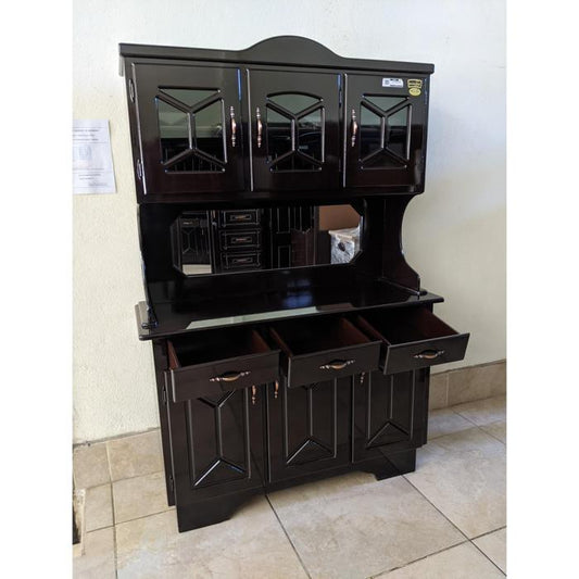 Platera Shely 3 Puertas Recorte Con Espejo Chocolate