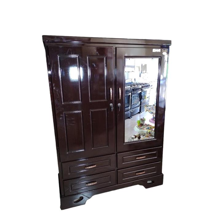 Ropero Shely 2 Cuerpos Liz 4 Gavetas Chocolate