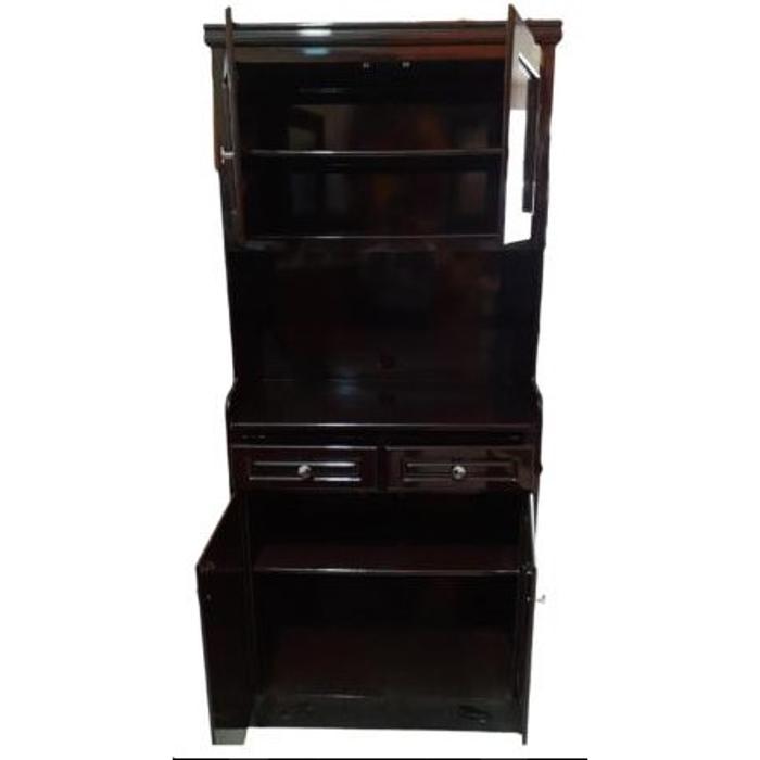 Alacena Shely 2 Puertas Cuadrada Para Microondas Chocolate