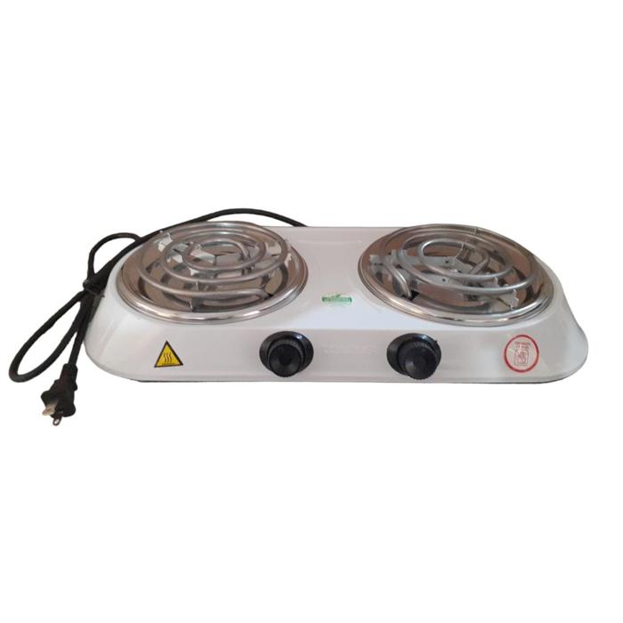 Estufa Electrica Taurus 2 Hornillas Alpha Duo Blanca