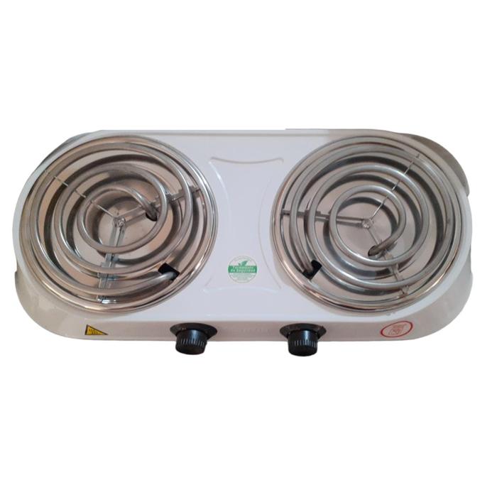 Estufa Electrica Taurus 2 Hornillas Alpha Duo Blanca