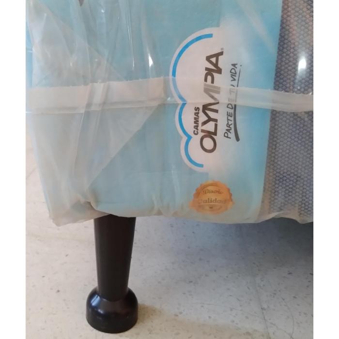 Set Cama Olympia Matrimonial Edicion Especial Blanco/Gris