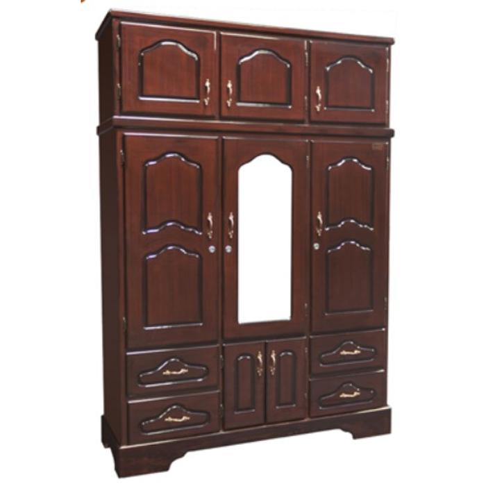 Ropero Shely 3 Cuerpos Closet Cama Con Maletero Chocolate