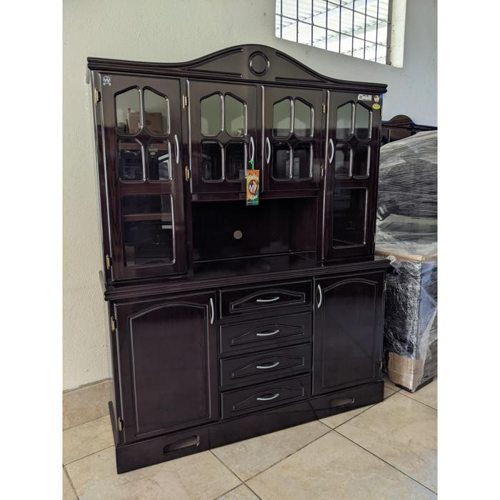 Trinchante Mv 4 Puertas Moderno Para Microndas Oscuro