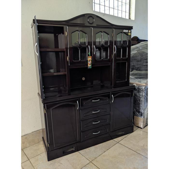 Trinchante Mv 4 Puertas Moderno Para Microndas Oscuro