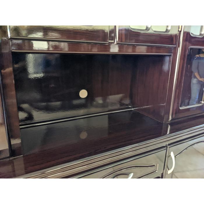 Trinchante Mv 4 Puertas Moderno Para Microndas Oscuro