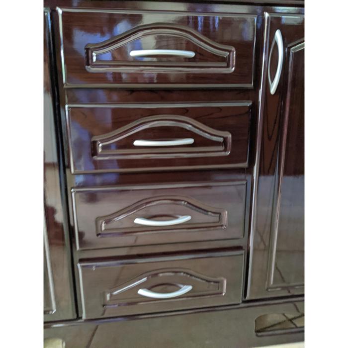 Trinchante Mv 3 Cuerpos Vitrina/Oscuro