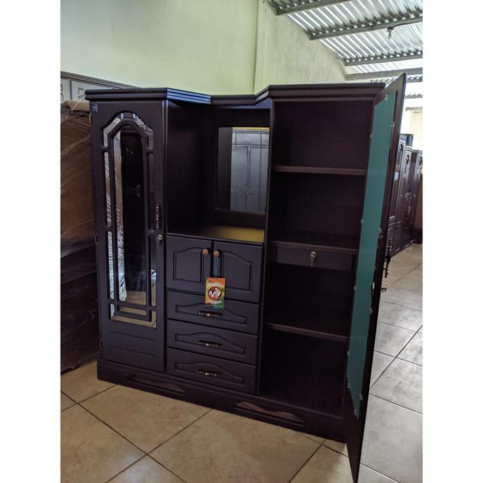 Ropero Mv 3 Cuerpos 2 Hojas 3 Gavetas Marqueza