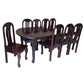 Comedor Galilea 8 Sillas Ovalado Oscuro