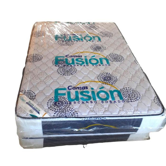 Set Cama Fusion Queen Santa Lucia Pique 2 En 1, 2 Euro