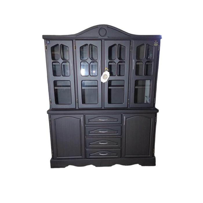 Trinchante Vasquez 4 Vitrinas Oscuro