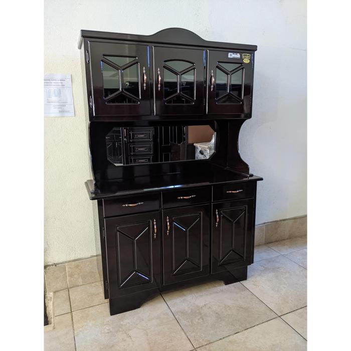 Platera Shely 3 Puertas Recorte Con Espejo Chocolate