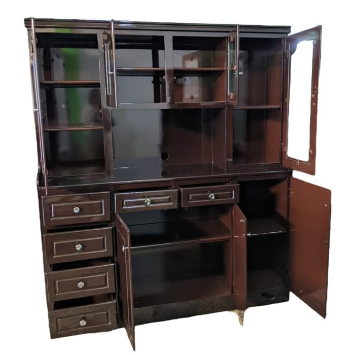 Alacena Shely 4 Puertas Cuadrada Para Microondas Chocolate