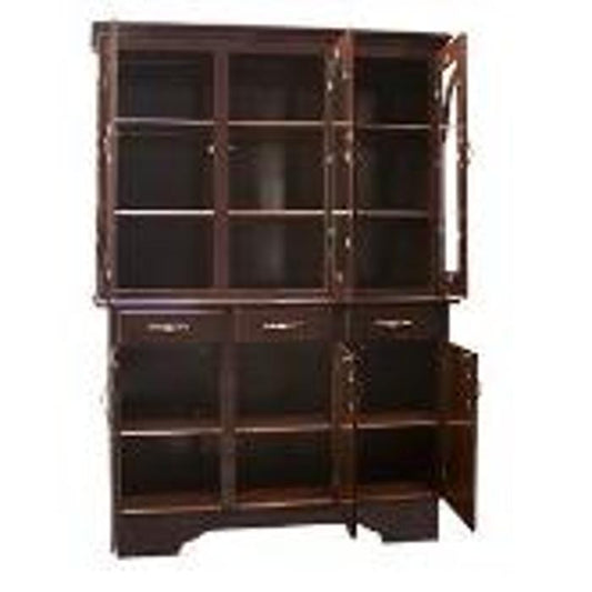 Platera Shelly 3 Puertas Vitrinas 3 Gavetas Chocolate