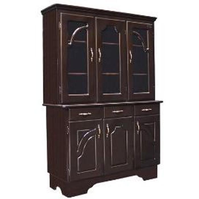 Platera Shelly 3 Puertas Vitrinas 3 Gavetas Chocolate