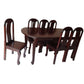 Comedor Galilea 6 Sillas Liso Ovalado Oscuro